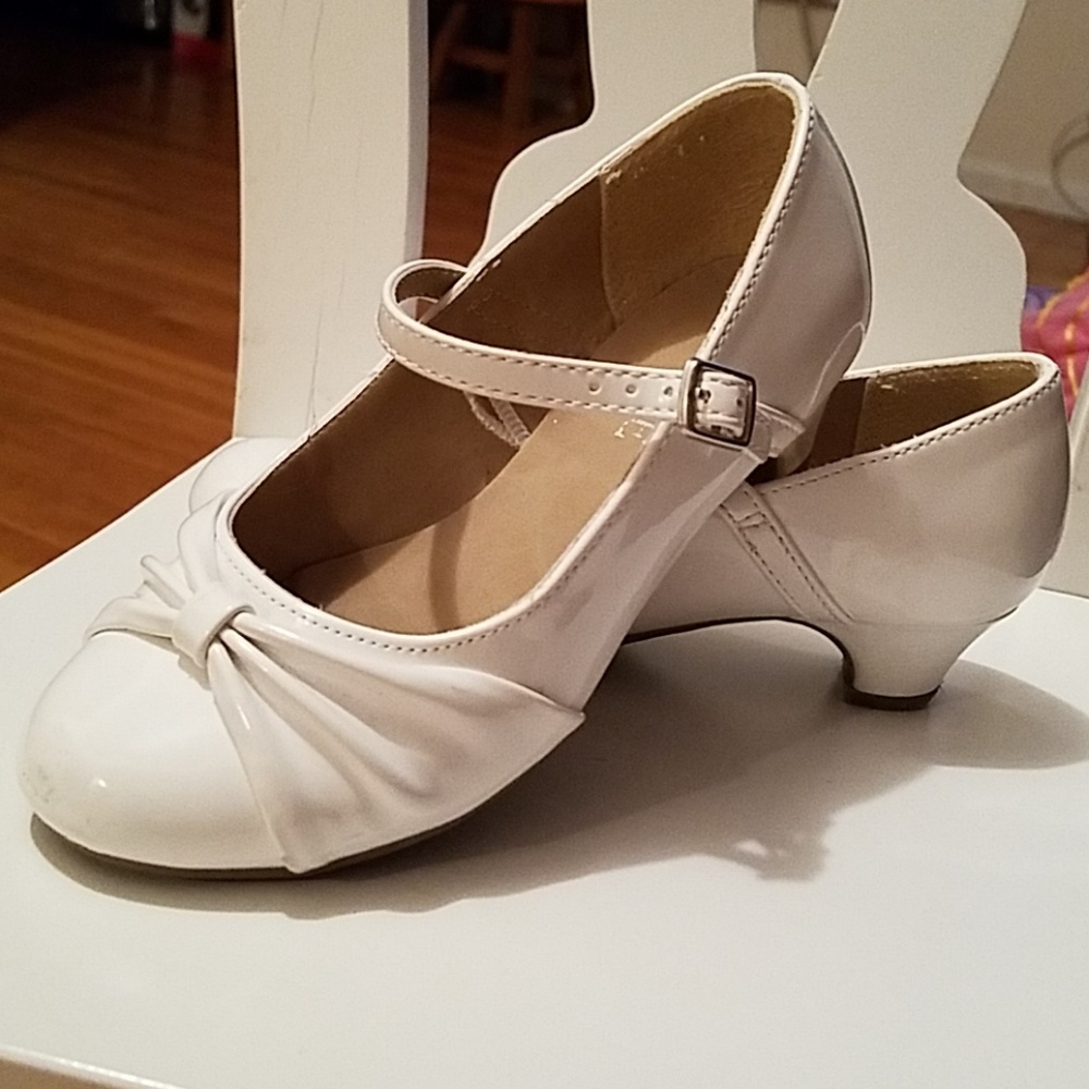 Girls Toddler White Dress Shoes Mary Jane 11